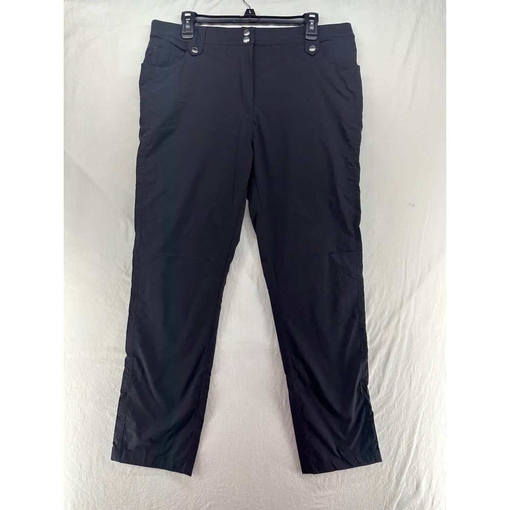 Anatomie Travel Pants Womens XL Black Slim Fit Stretch Lightweight Trousers